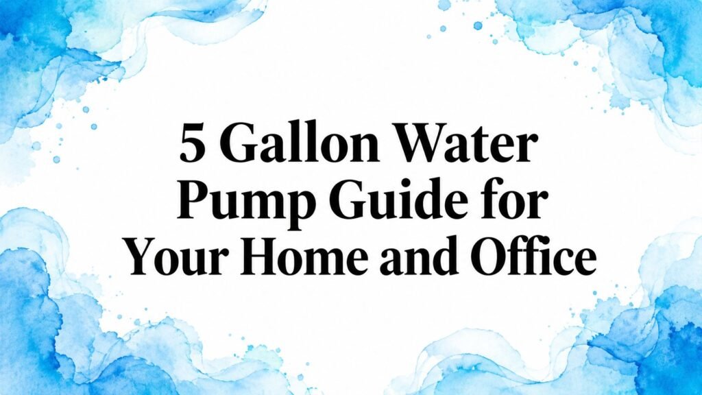 5 Gallon Water Pump Guide for Your Home and Office
