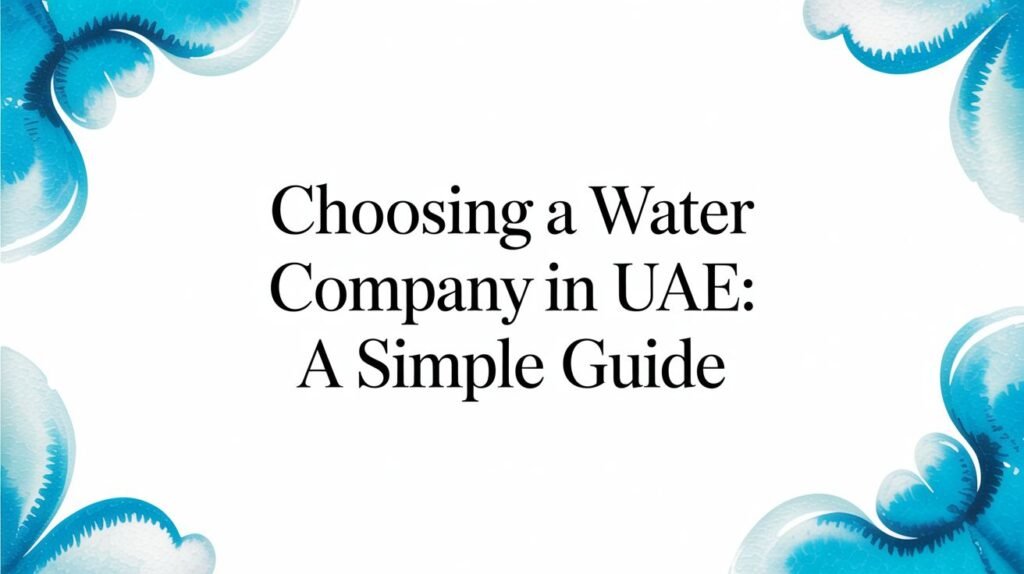 Choosing a Water Company in UAE A Simple Guide