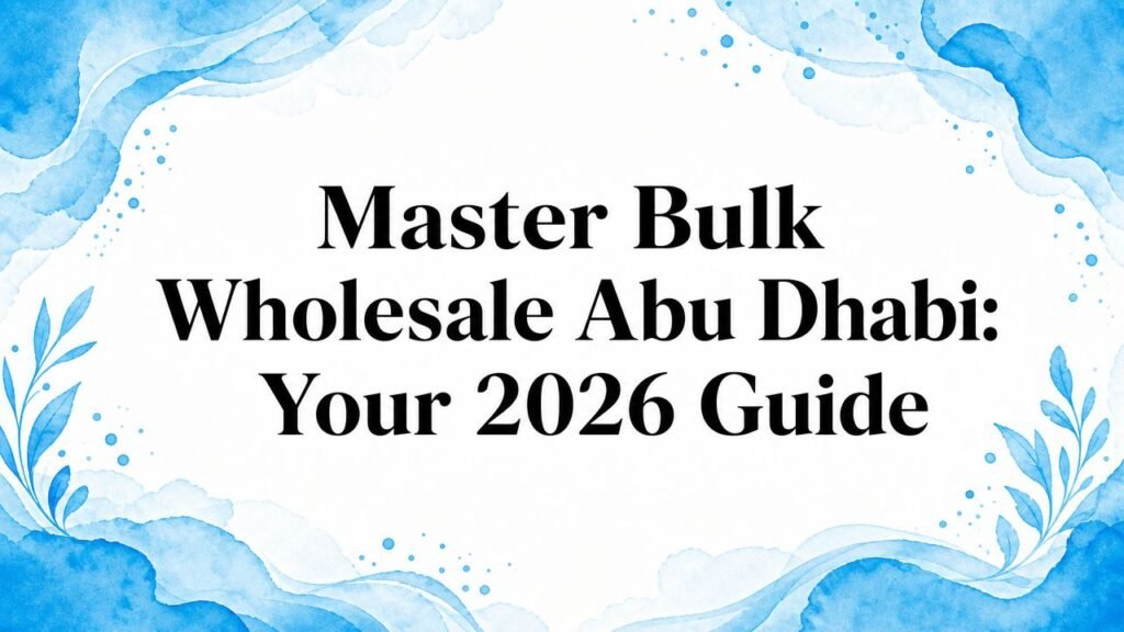 Master Bulk Wholesale Abu Dhabi: Your 2026 Guide