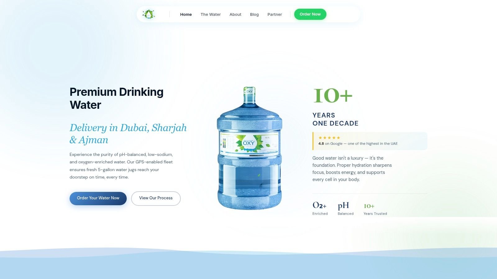 Screenshot from https://oxypluswater.com