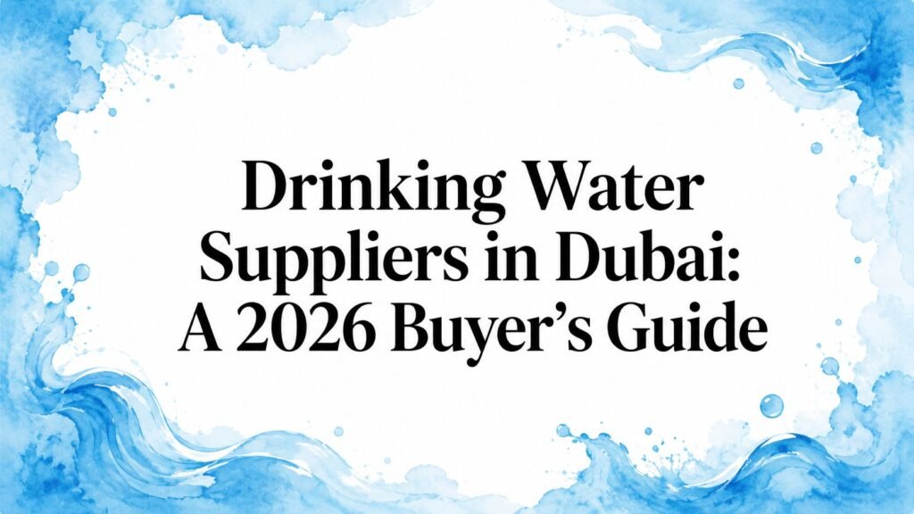 Drinking Water Suppliers in Dubai: A 2026 Buyer’s Guide