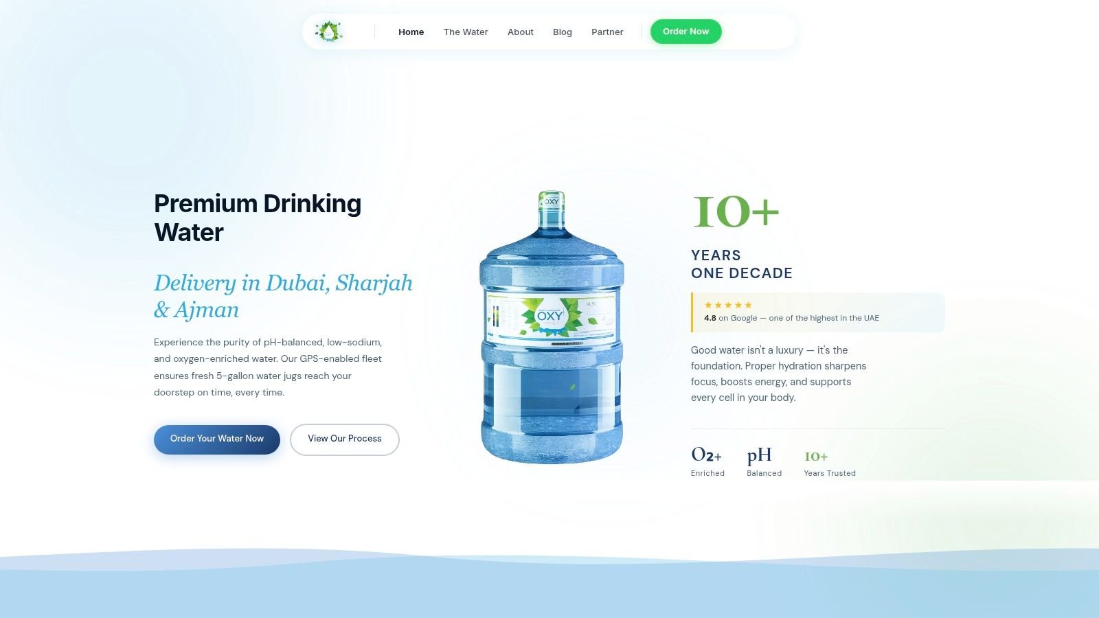 Screenshot from https://oxypluswater.com