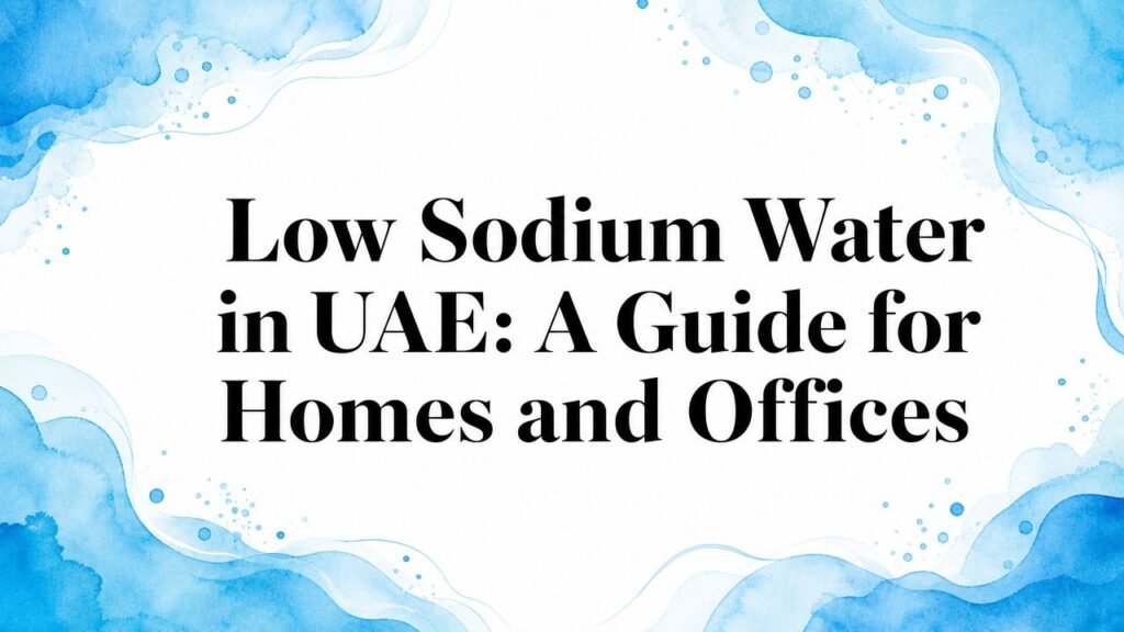 Low Sodium Water in UAE: A Guide for Homes and Offices