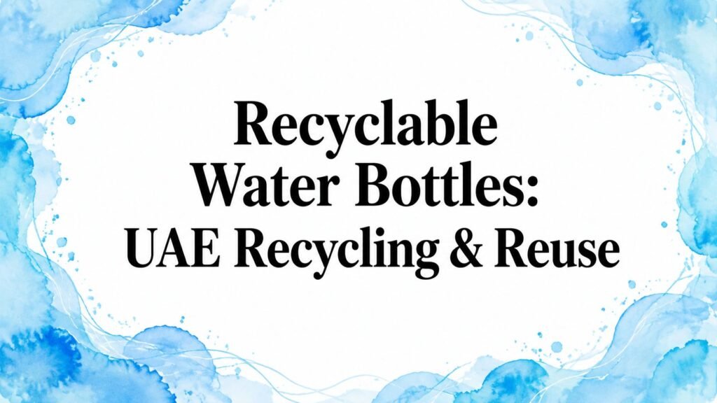 Recyclable Water Bottles: UAE Recycling & Reuse