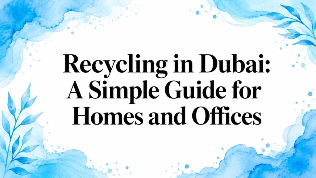 Recycling in Dubai: A Simple Guide for Homes and Offices