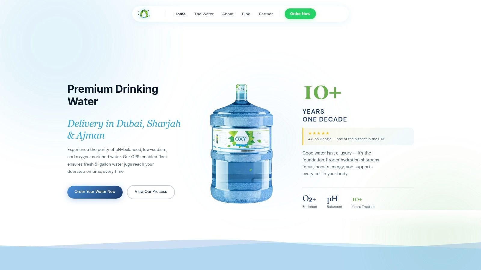 Screenshot from https://oxypluswater.com