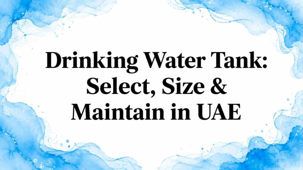 Drinking Water Tank: Select, Size & Maintain in UAE