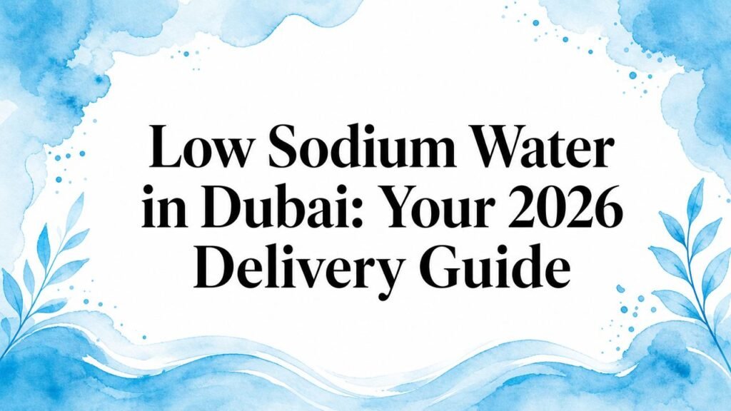 Low Sodium Water in Dubai: Your 2026 Delivery Guide