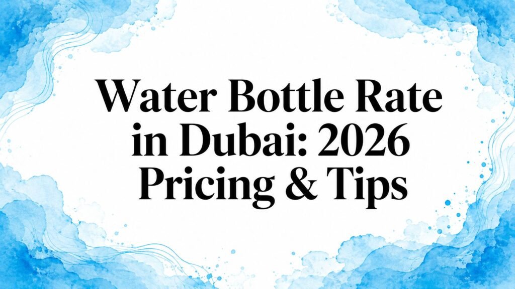 Water Bottle Rate in Dubai: 2026 Pricing & Tips