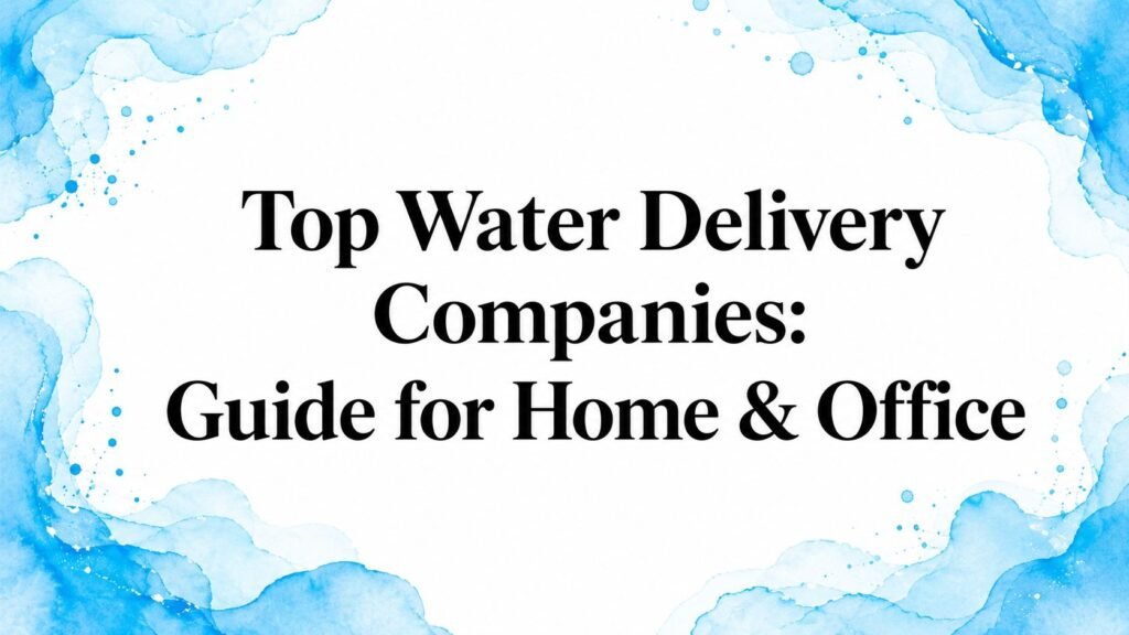 Top Water Delivery Companies: Guide for Home & Office
