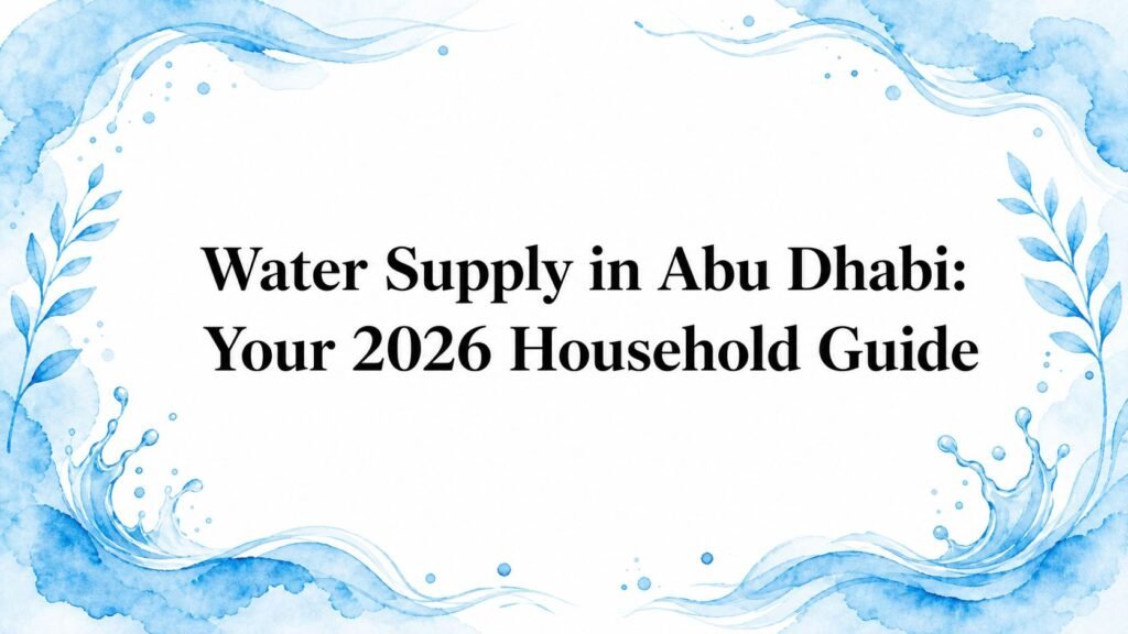 Water Supply in Abu Dhabi: Your 2026 Household Guide