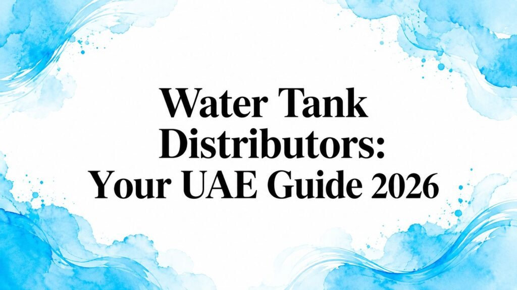Water Tank Distributors: Your UAE Guide 2026